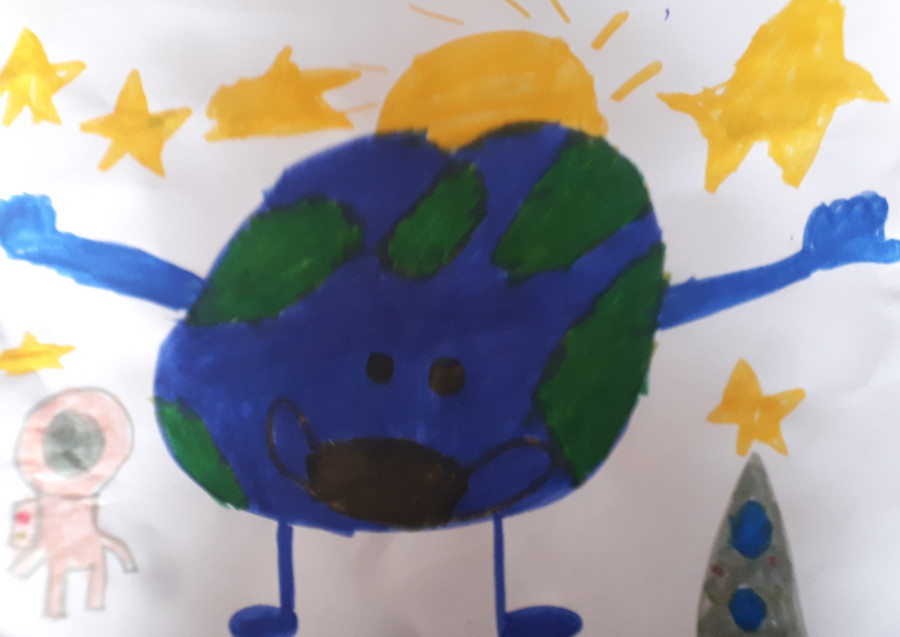 'Masks Matter on Earth' by Aine (7) from Kilkenny