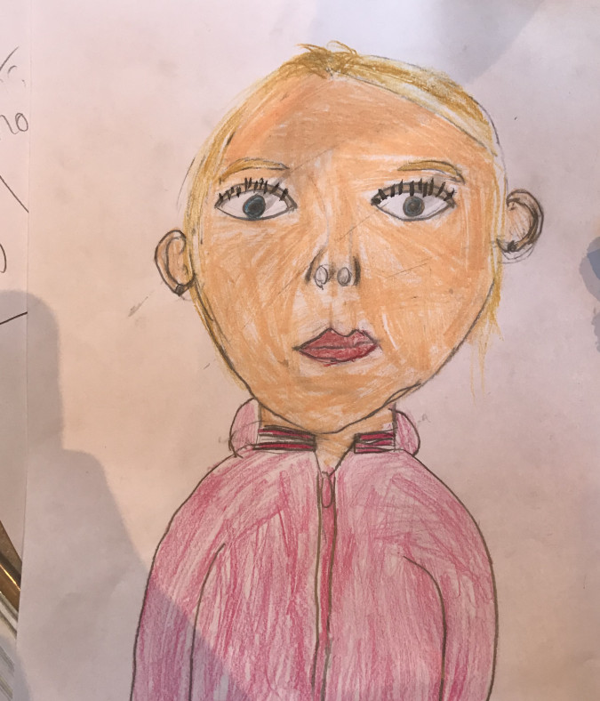 'Self portrait' by Ally (8) from Tipperary