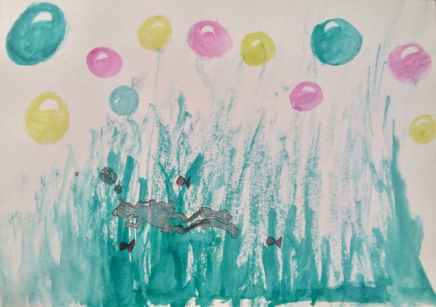 'Diving' by Amelia (9) from Waterford