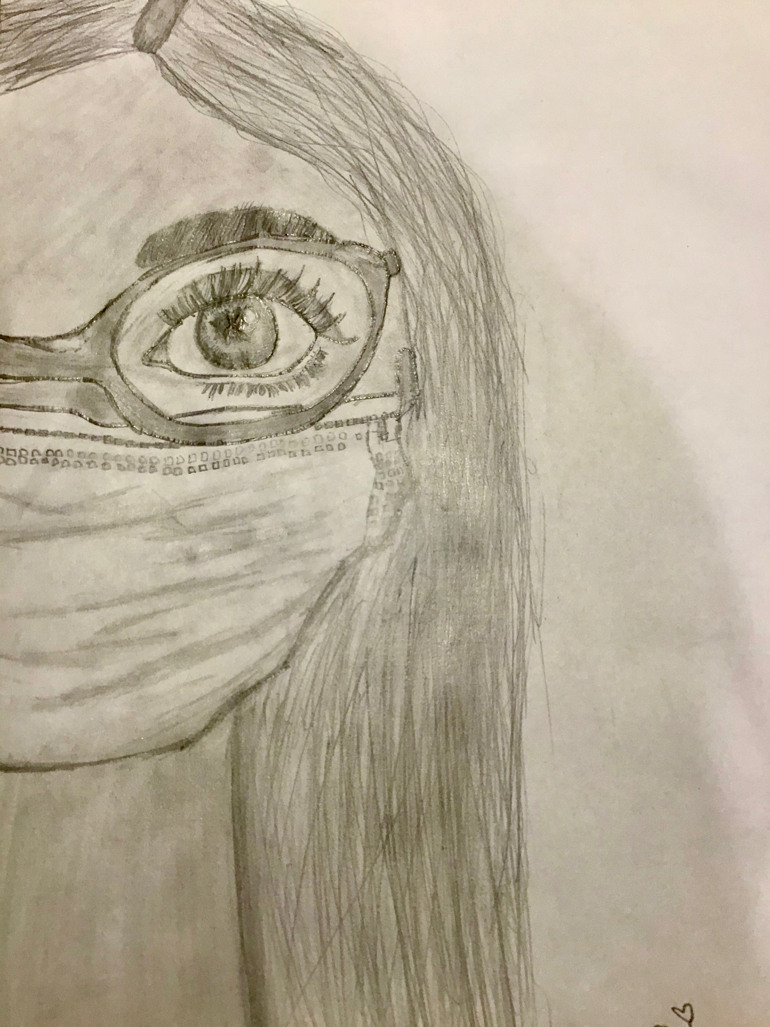 'The woman behind the mask' by Anna (11) from Cork