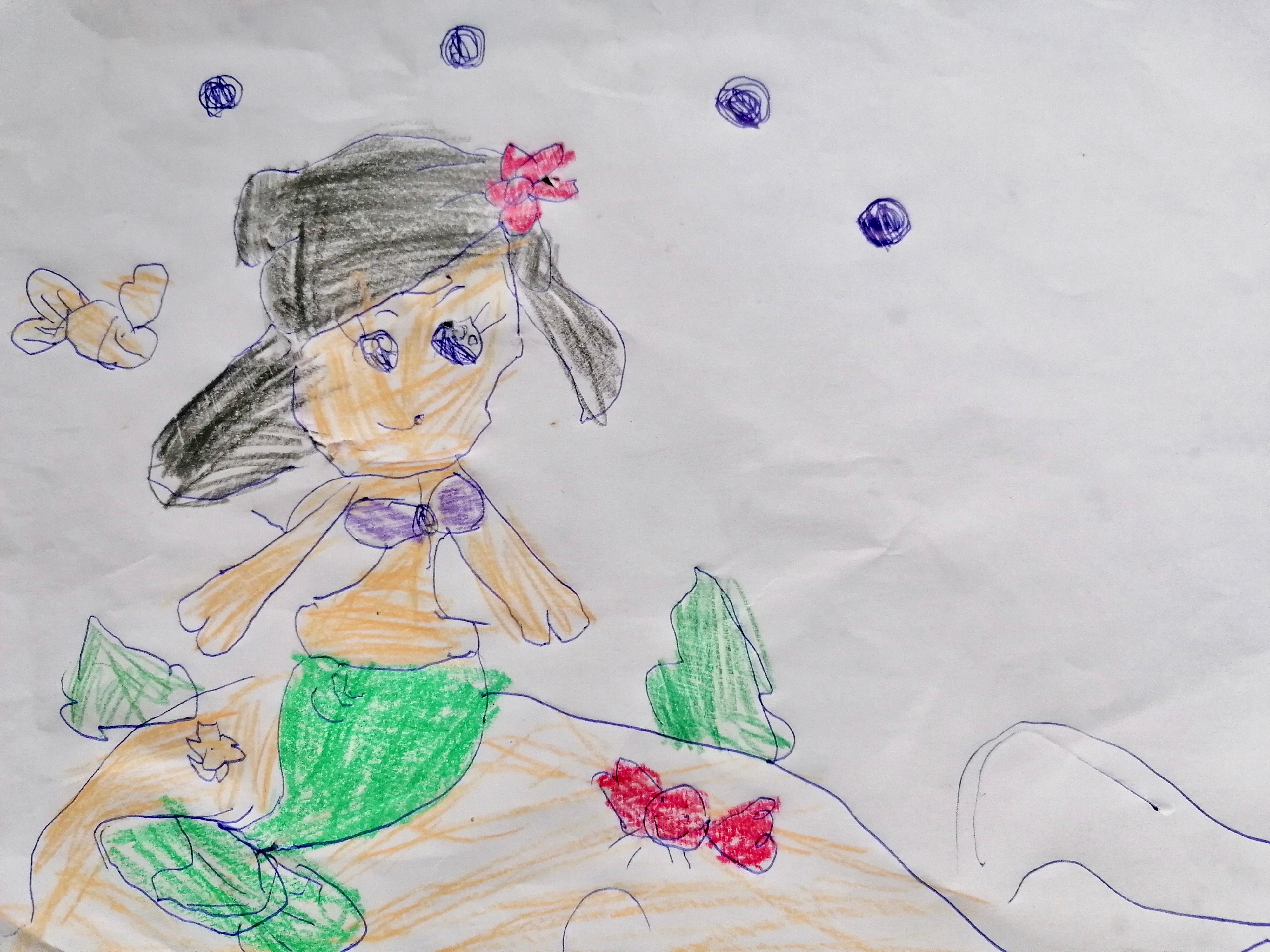 'Mermaid and her friends' by Catriona (5) from Cork