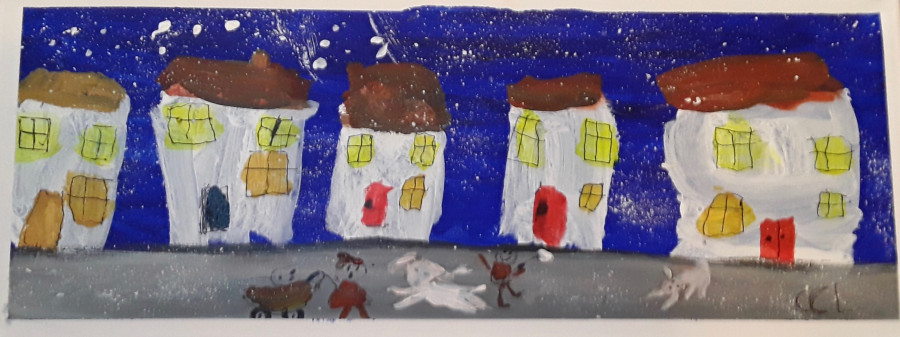 'SNOW DOGS' by Cecily (6) from Meath