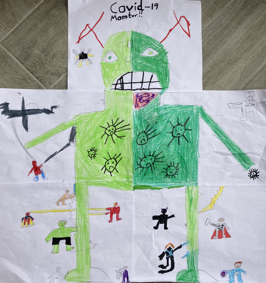 'Avengers versus Covid-19' by Charlie (7) from Louth