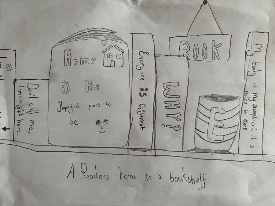 'A Bookshelf' by Elise (9) from Dublin