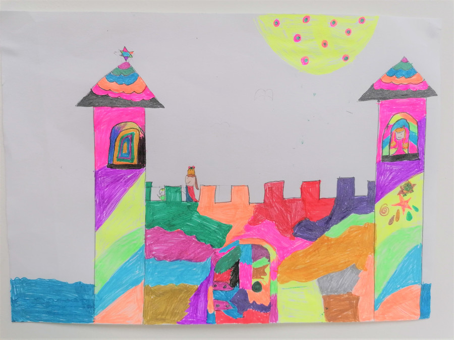 'Rainbow Castle' by Elise (8) from Limerick