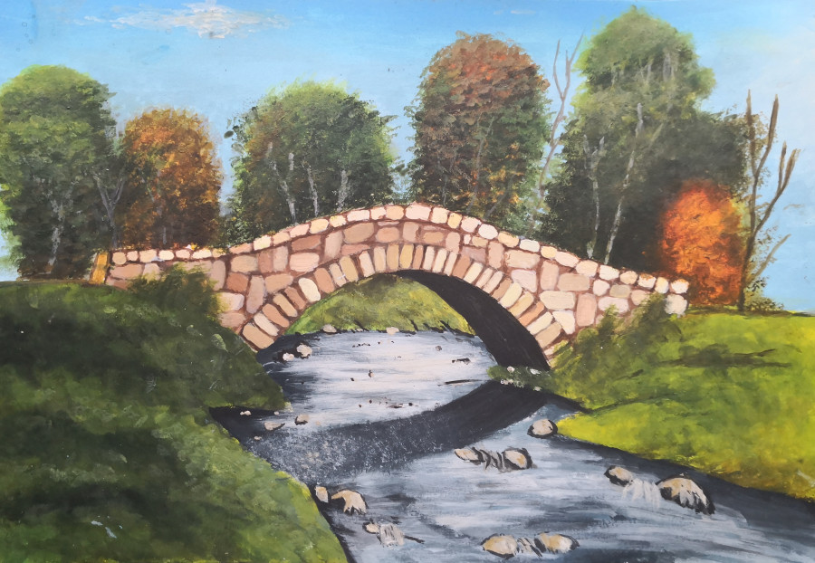 'Autumn River' by Eva (11) from Dublin