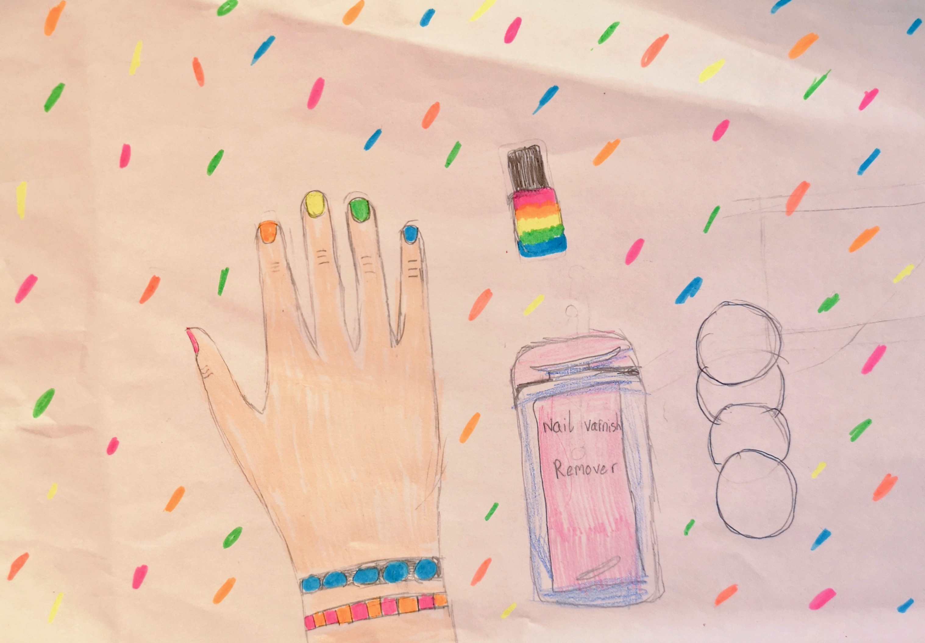 'Nails of the Rainbow' by Evanne (8) from Kildare