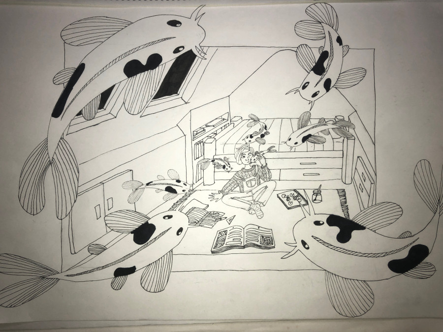 'Escape with Koi' by Grace (15) from Dublin