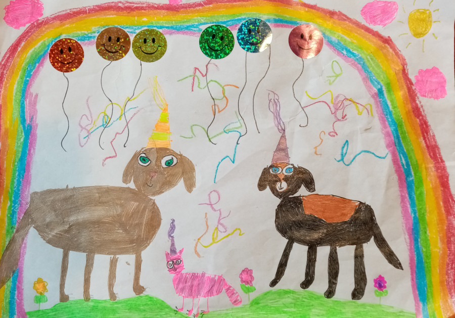 'The Rainbow Doggy Party' by Hannah (7) from Cork