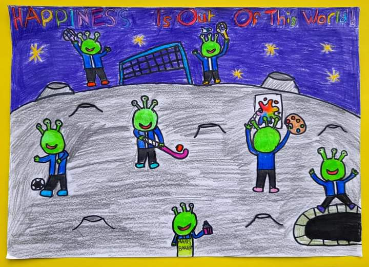 'Happiness is out of this world' by Hannah (11) from Donegal