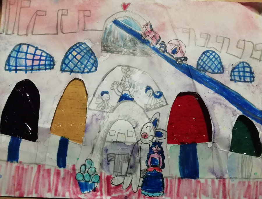 'Jo-Jo and the Princess at St. Mark's Square' by Isabella (7) from Mayo