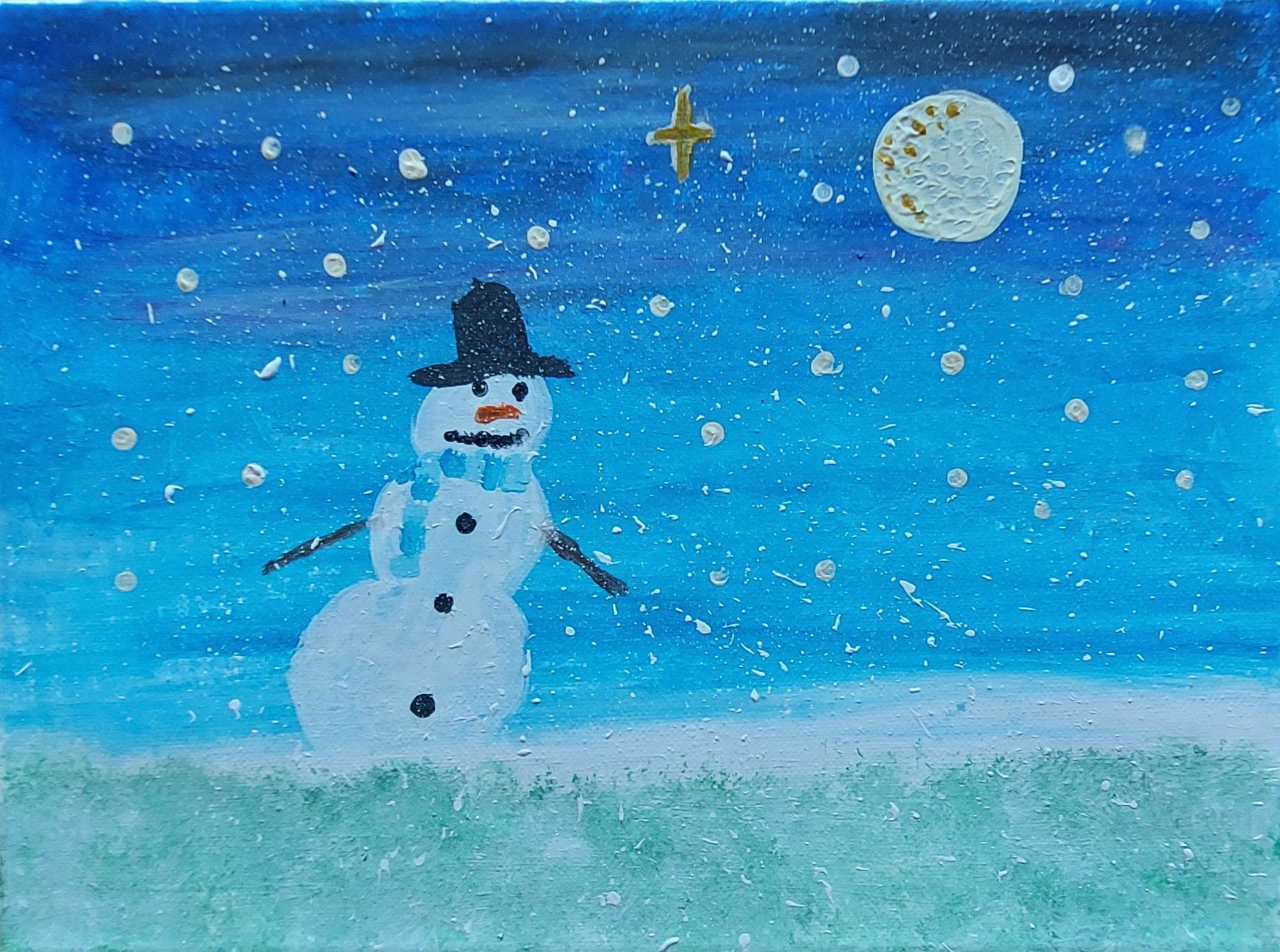 'Snowman' by Jennifer (8) from Kilkenny