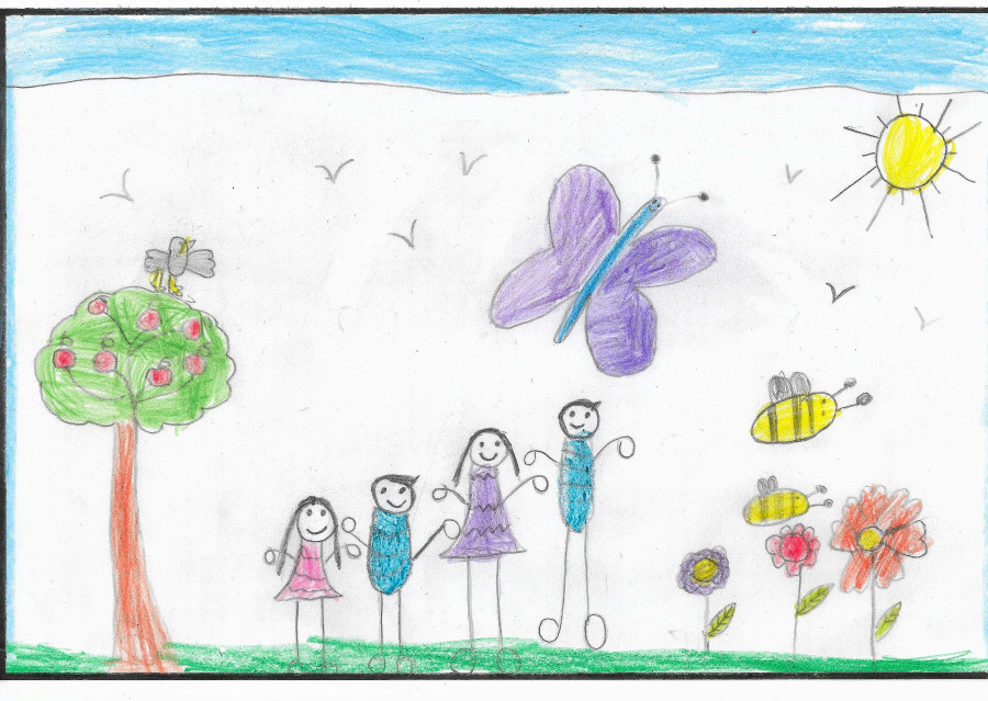 'My happy family' by JENNIFER (6) from Offaly