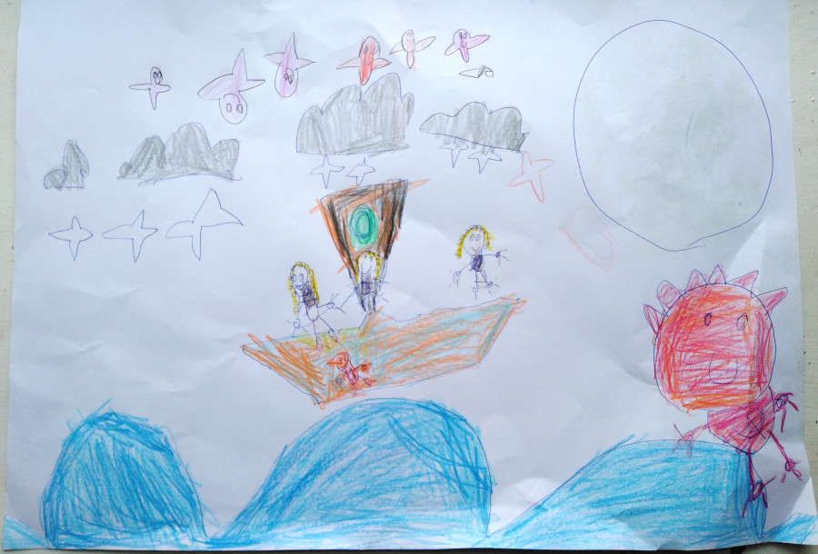 'People on a boat' by Joscelyn (5) from Mayo
