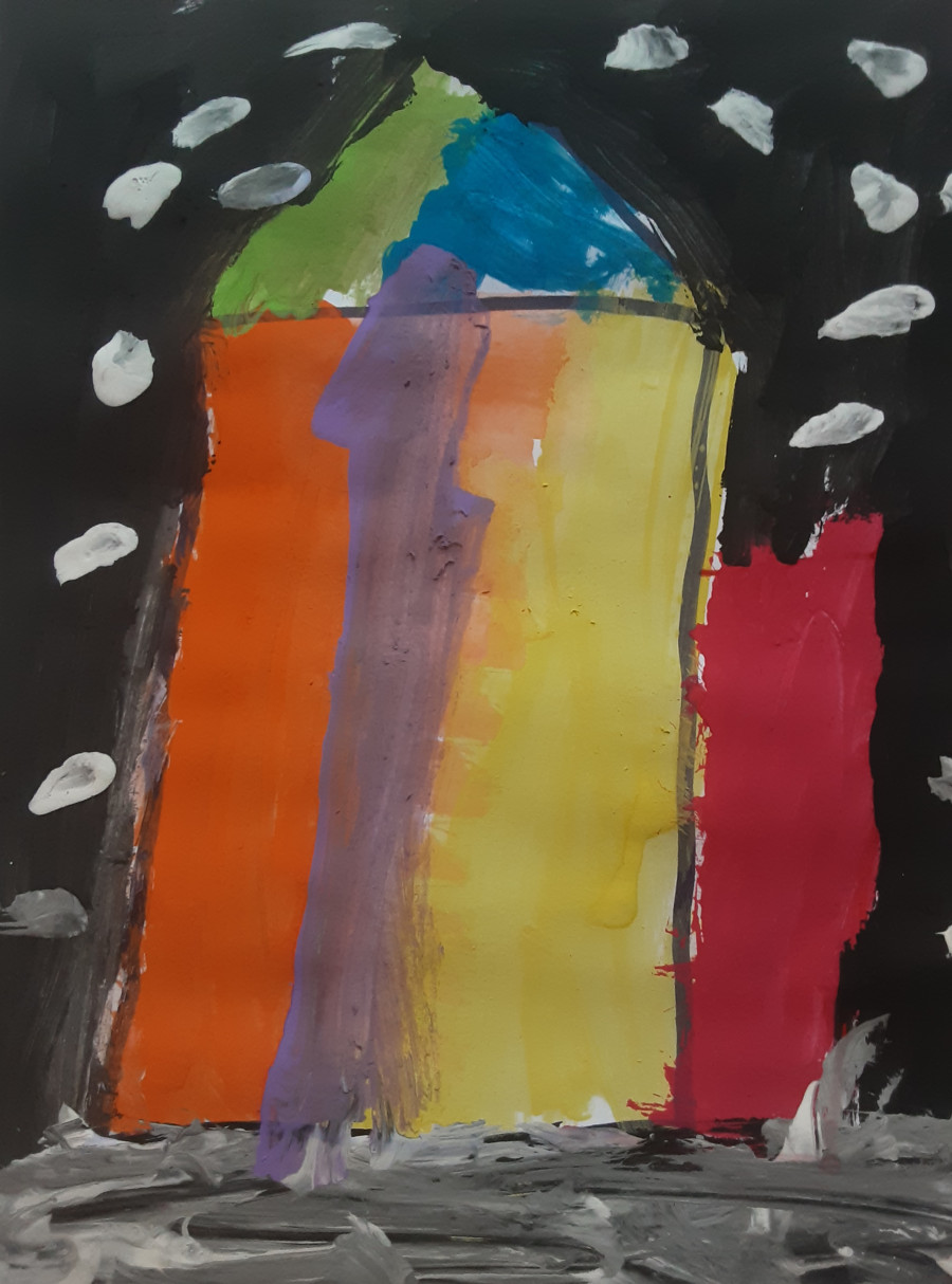 'Snowy nights' by Joshua (6) from Clare