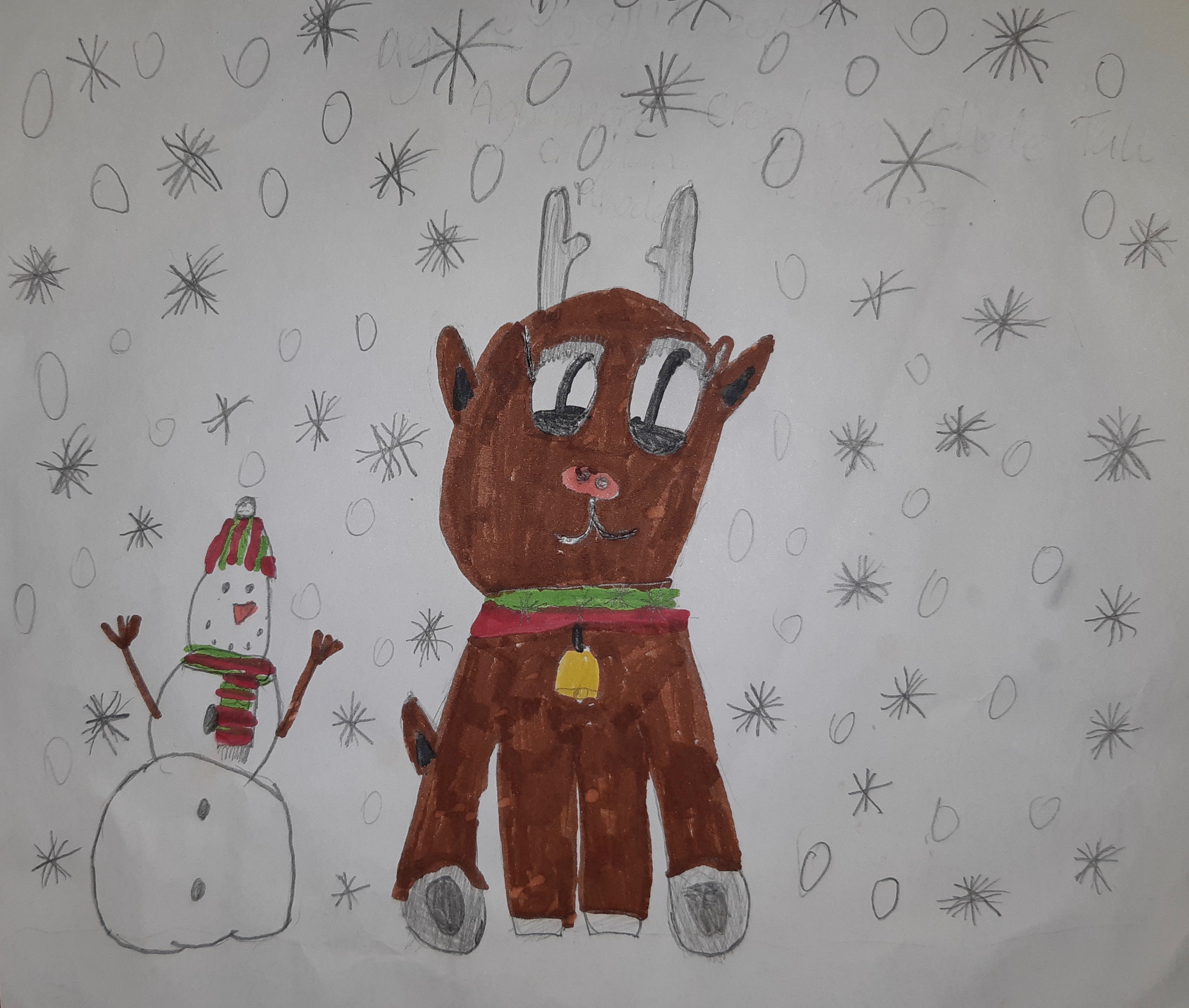 'Snowy Reindeer' by Julianne (8) from Offaly