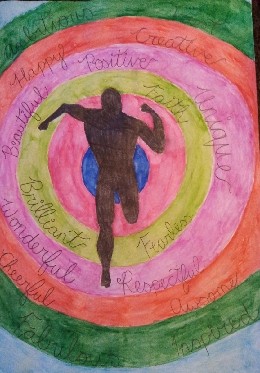 'Running towards positivety' by Lucy (13) from Westmeath