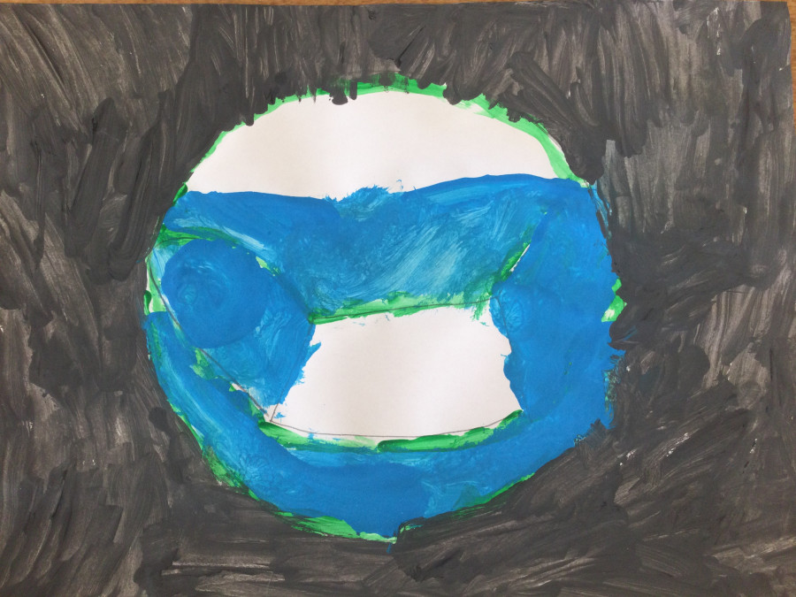 '“The Earth Wearing a Facemask”' by Luke (5) from Galway