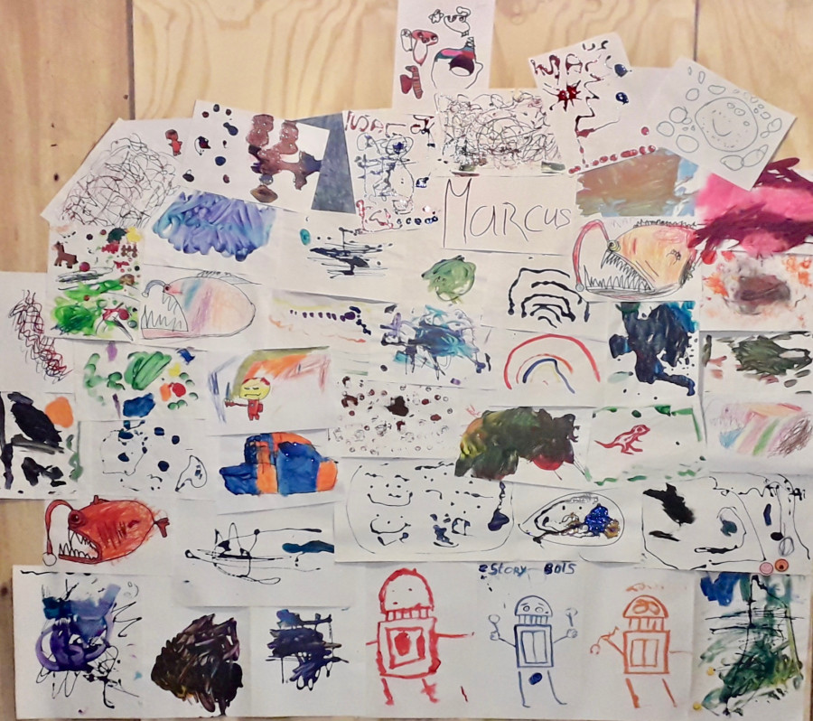 'My favourite things to draw and paint and make with glue' by Marcus (5) from Galway