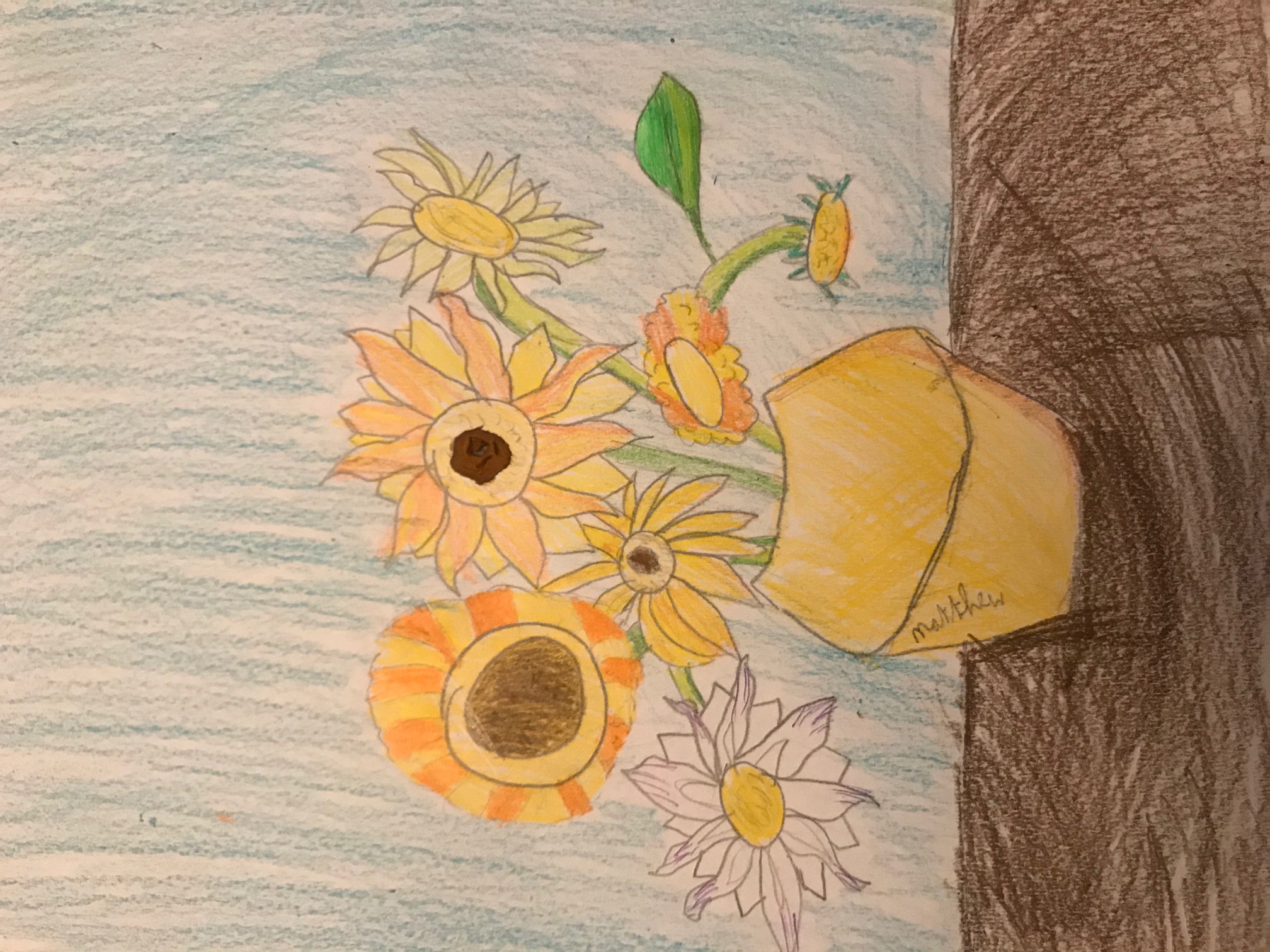 'Sunflowers' by Matthew (9) from Laois