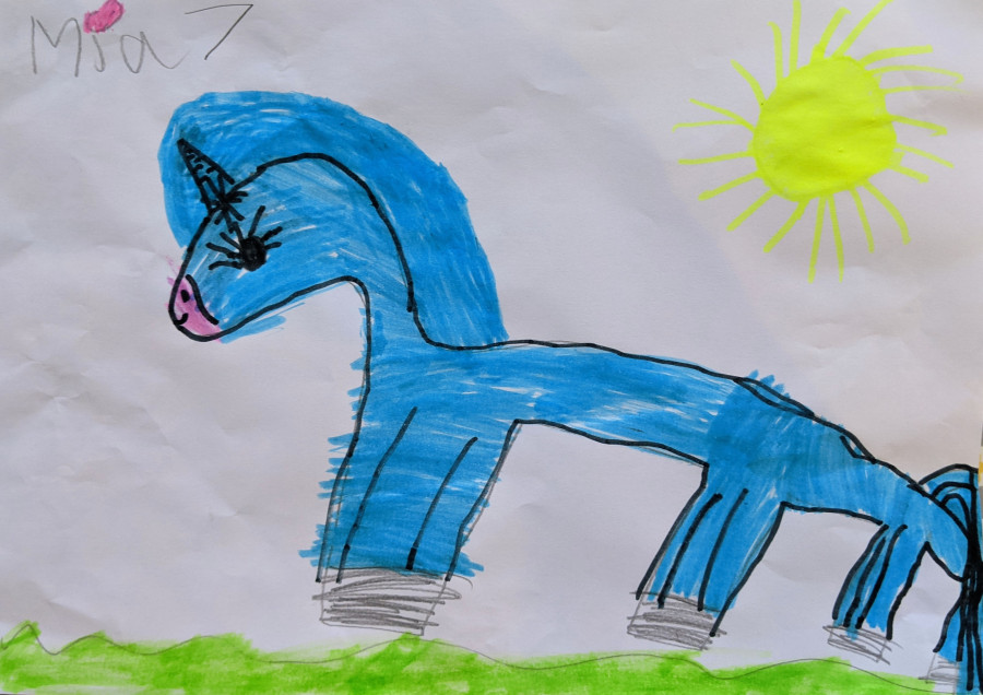 'The Blue Horse' by Mia (7) from Kilkenny
