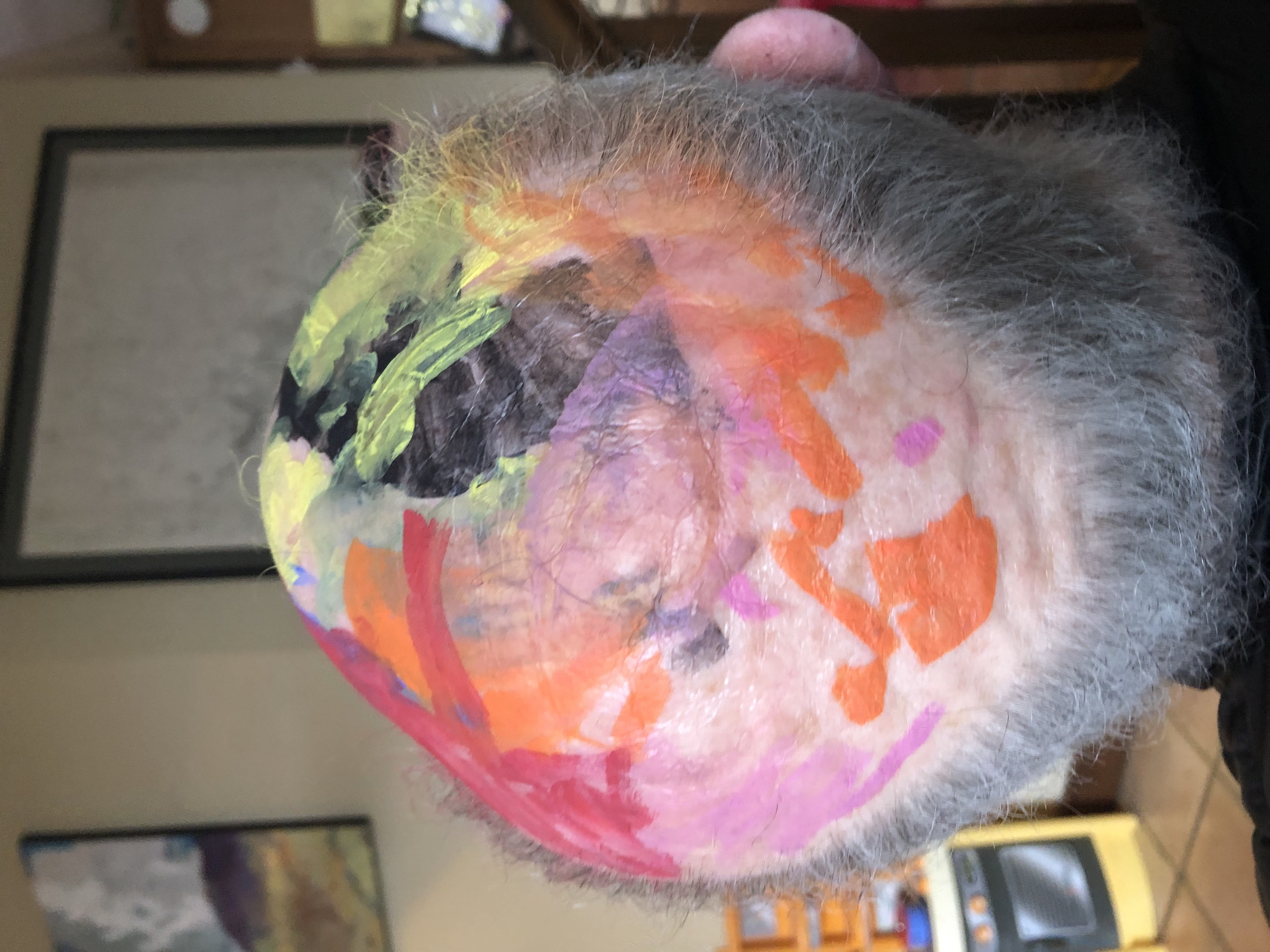 'Rainbow on Dad’s head' by Molly (6) from Fermanagh