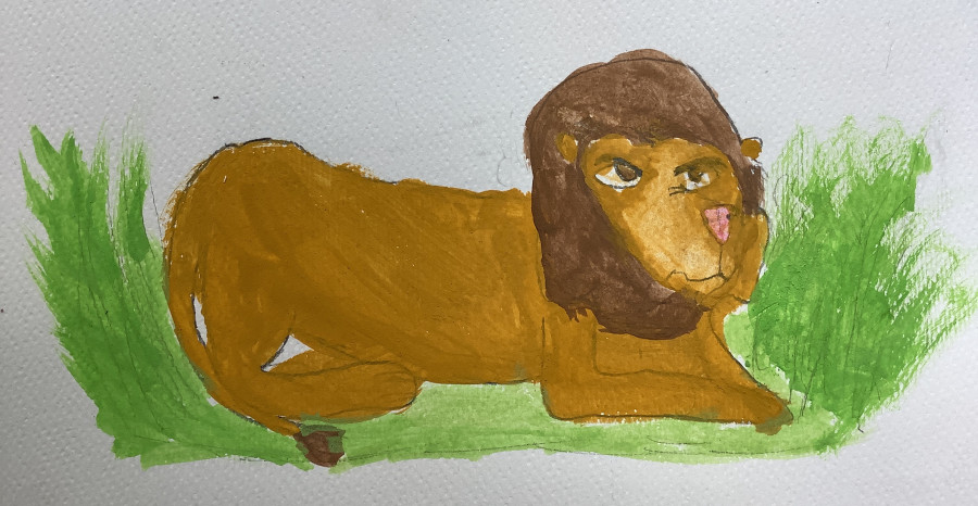 'A Grumpy Lion' by Noah (8) from Dublin