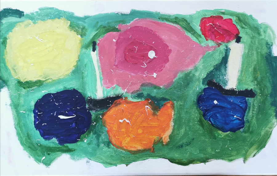 'Flowers and Candles' by Robyn (7) from Meath