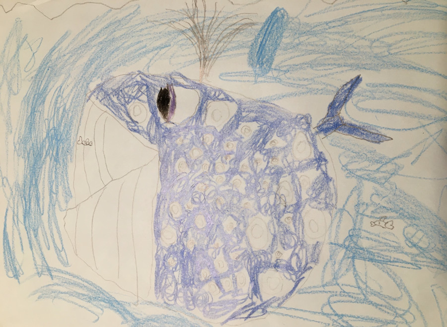 'The whale who is eating fish' by Sadhbh (5) from Offaly