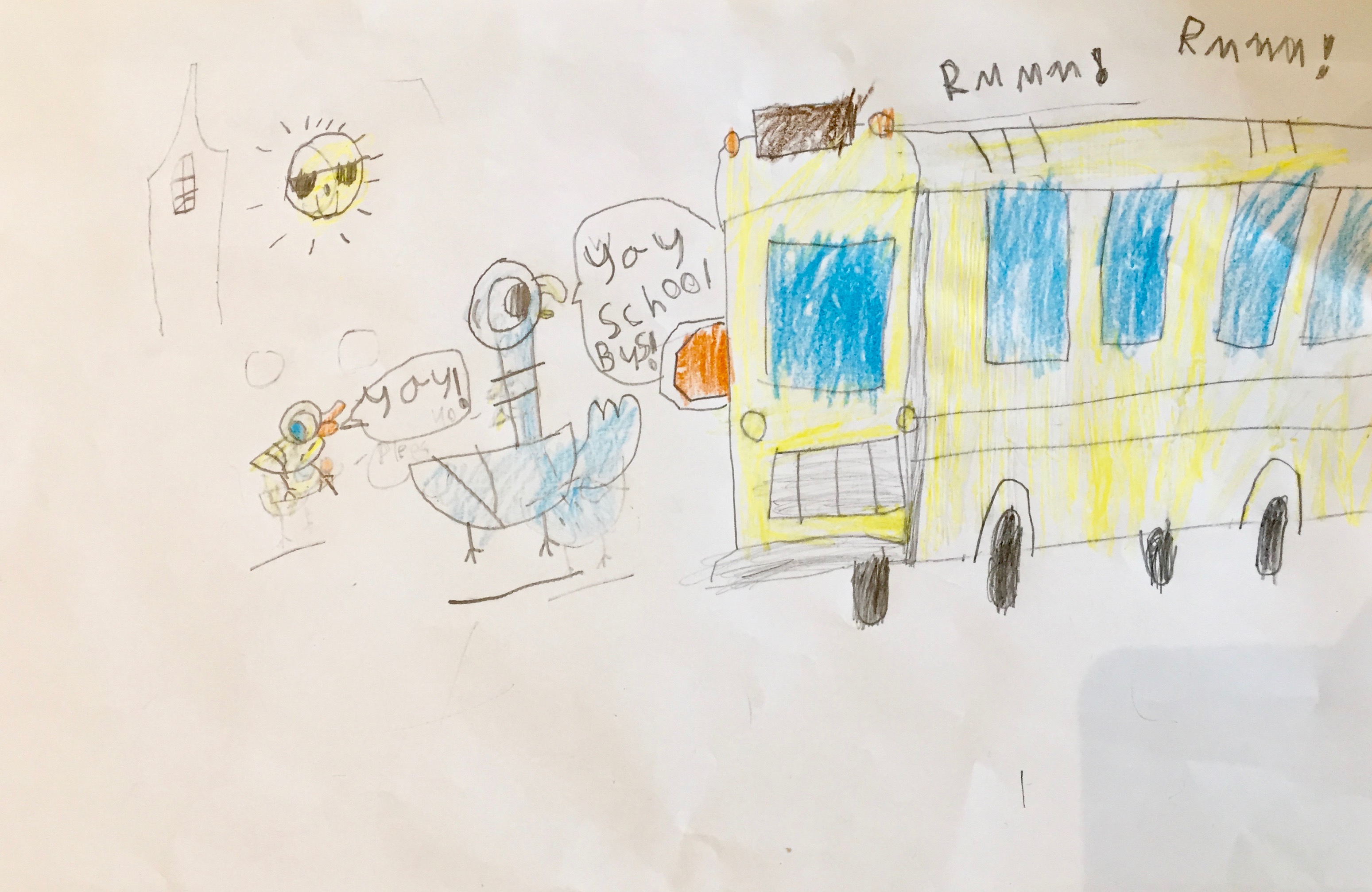 'The School Bus' by Sam (7) from Dublin