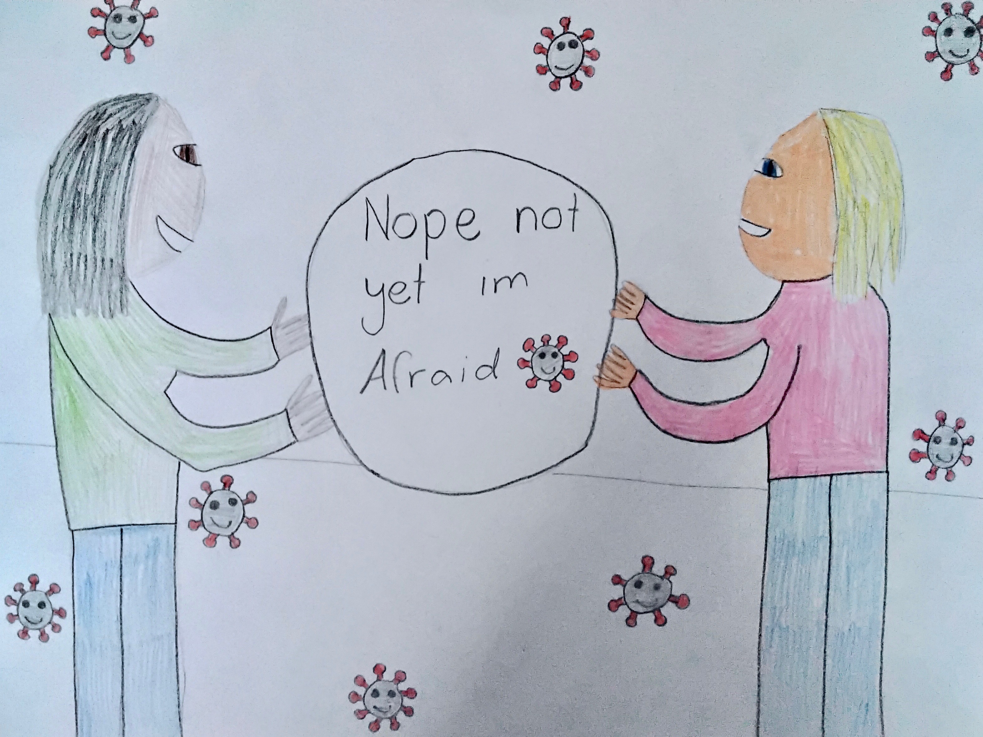 'We can't hug yet' by Saoirse (10) from Dublin