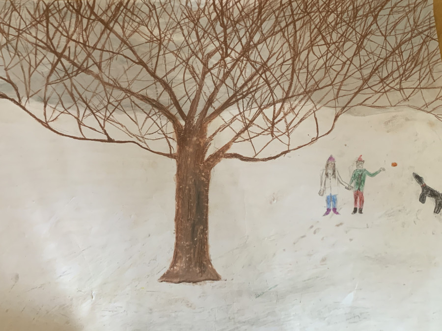 'A  snowy day' by Saoirse (9) from Cork