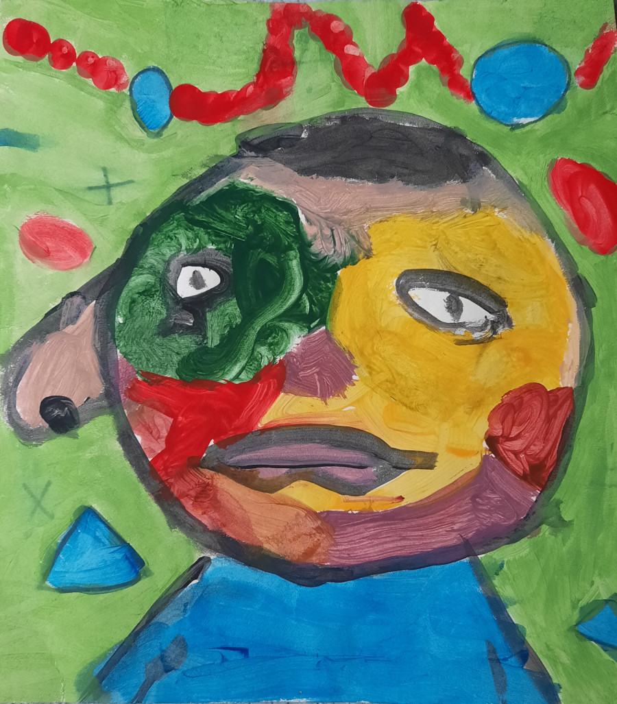 'Colour Behind A Mask' by Sebastian (7) from Wicklow