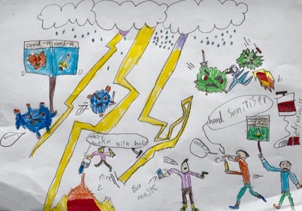 'Covid19 V People' by Surya (8) from Dublin