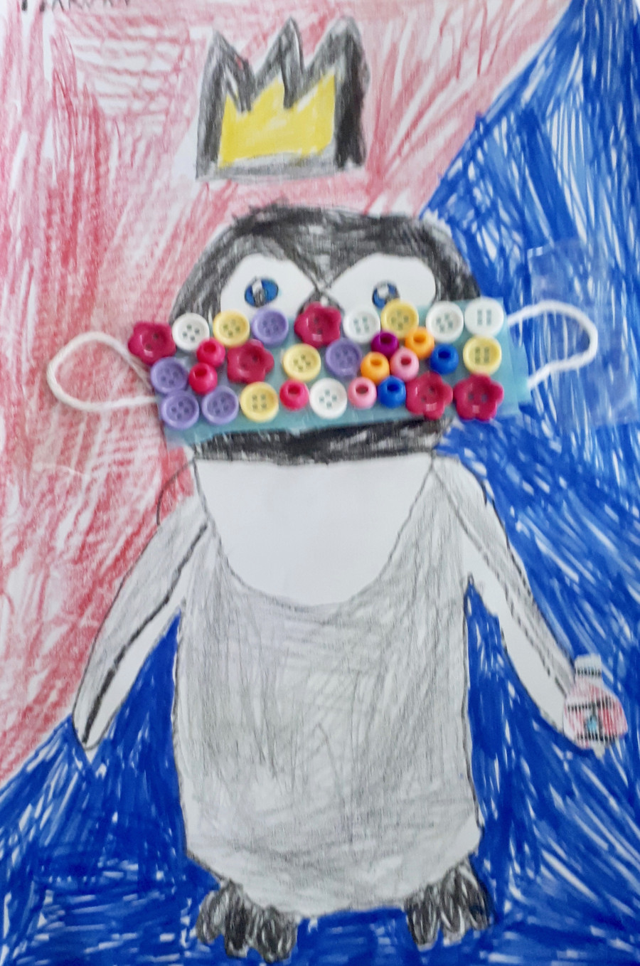 'Theo the penguin says wash your hands and wear your mask!' by Tiarnán (7) from Cork