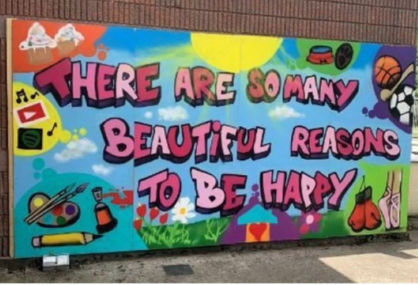 'There are so many beautiful reasons to be happy' by Crosscare Clondalkin Youth Service (Youth Inspired) () from Dublin