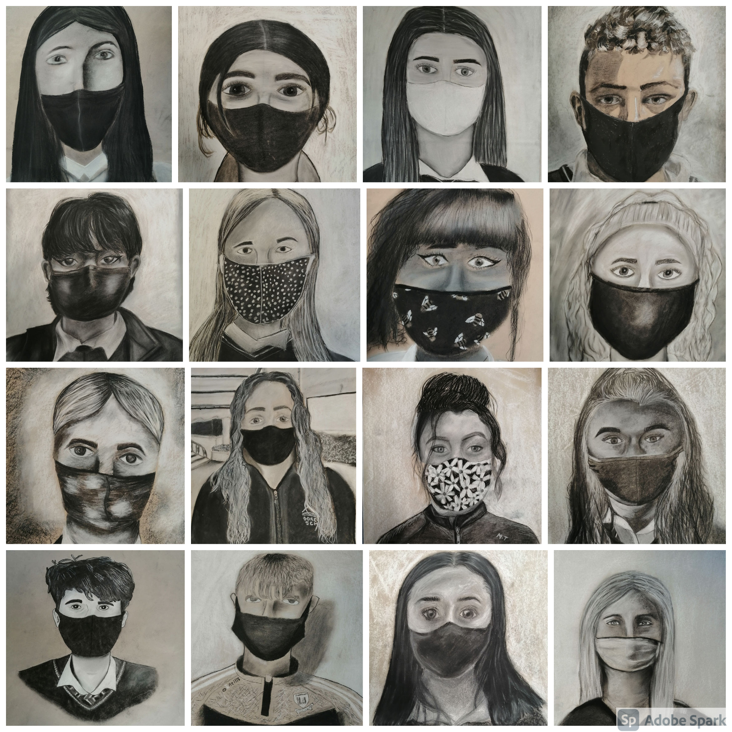 'Coronavirus through Charcoal' by Transition Year Gorey Community School () from Wexford